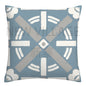 Lake blue white geometric linen pillowcase sofa cushion cover home decoration can be customized for you 40x40 45x45 50x50 60x60