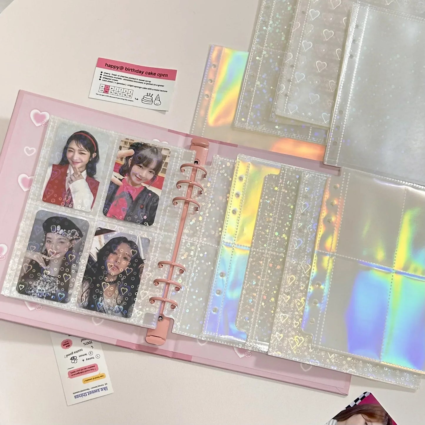 10pcs A5 Kpop Loose-leaf Collect Book Photo Cards Album Inlay Idol Card Collect Book Inner Page Stationery Birthday Gift포토카드 바인더