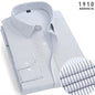 Men's Long-Sleeved Shirt Business Casual Solid Color Striped Plaid Spring Summer Free Ironing All Fit Tooling Comfortable