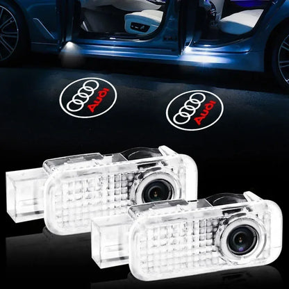 2PCS Car Door LED Light Logo Laser Projector Welcome Light For Audi sline TT Q2 Q3 Q5 Q7 Q8 A3 A4 A5 A6 A7 R8 B5 B6 B7 B8 C5 C6