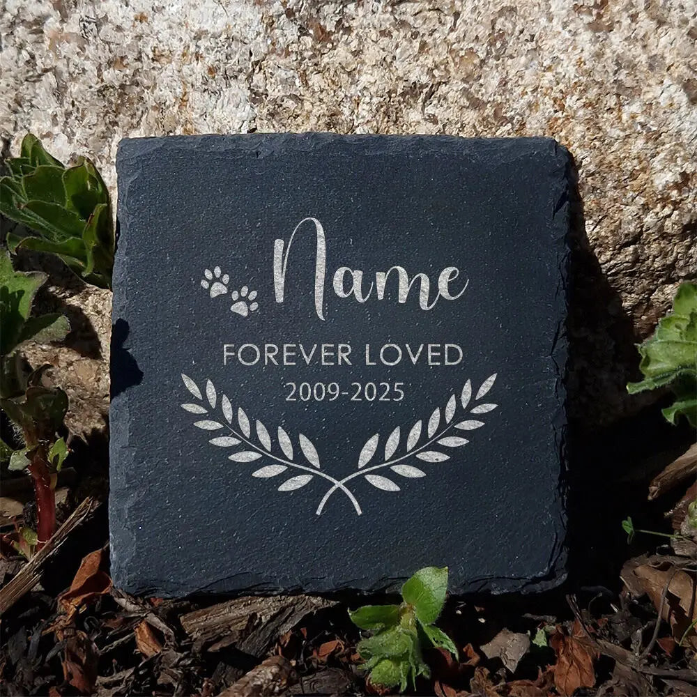Personalized Dog Memorial Garden Stone Pet Loss Gifts Pet Keepsake Dog Sympathy Gift Pawprint Memorial Stone