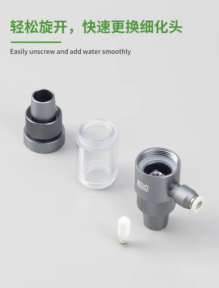 Aquarium CO2 Diffuser Observable Quick Insertion Anti Reflux CO2 External Nebulizer Fish Tank External CO2 Nebulizer Diffuser