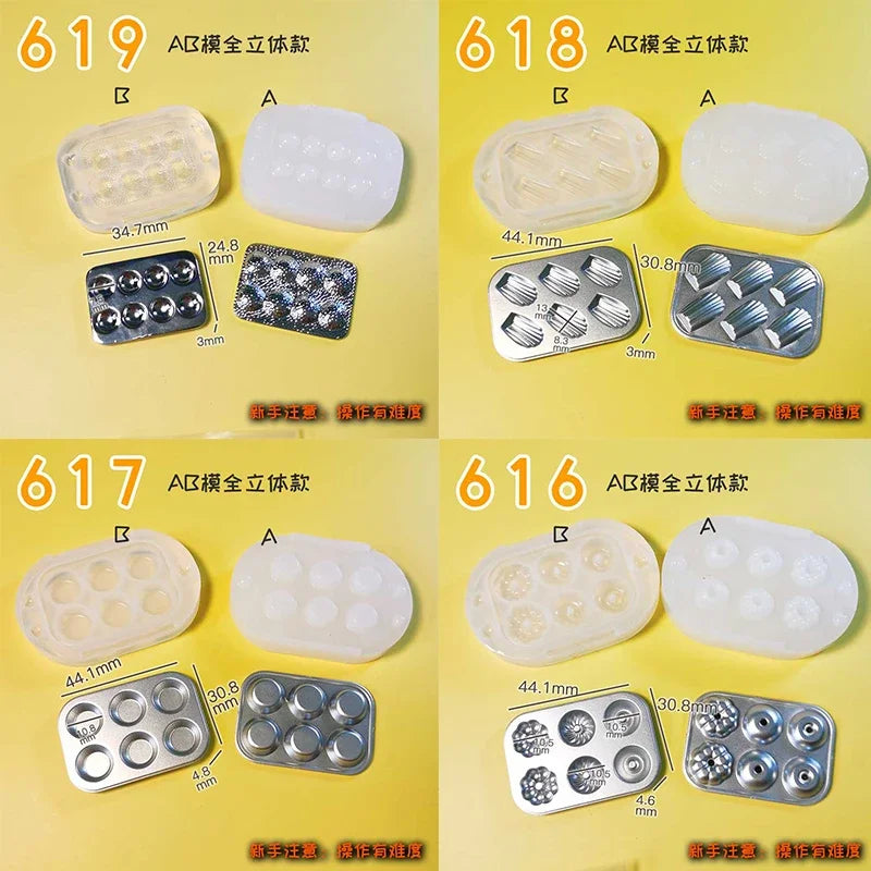 Miniature Food Play Mini Vintage Plate Fruit Plate Dinner Plate Doll House Mini Baking Baking Pan Organizer Jar Silicone Mold