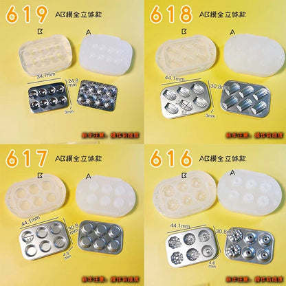 Miniature Food Play Mini Vintage Plate Fruit Plate Dinner Plate Doll House Mini Baking Baking Pan Organizer Jar Silicone Mold