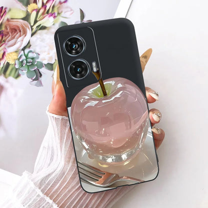 Case For Motorola Edge 50 Fusion Cover XT2429-1 Popular Flower Soft Black Silicone Phone Cases For Motorola G96 5G MotoG96 Funda