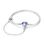 New Charm Bracelet 925 Silver Heart Shape Holy Mother Snake Chain Clasp Bracelet Fit Original Bead DIY Fashion Jewelry