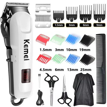 Kemei Hair Clipper KM-809A Hair Cut Maching Wireless Trimmer Men Professional Clipper Machine Rechargeable Hair Cut Barberkemei