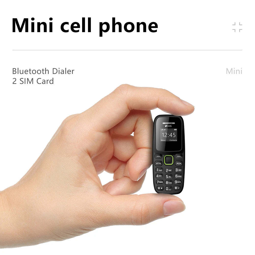 BM310 Small Mobile Phones Unlocked Bluetooth Earphone Telephone Low Radiation Automatic Call Recording Dual SIM Small Cell Phone