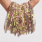 5pcs Fashion Colorful Acrylic Crystal Rhinestone Elastic Bracelet For Women Stretch Wristband Wedding Bracelets Daily Jewelry
