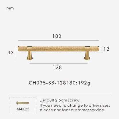 Nurlin Brass Diamond Cut Cross Knurl Pattern Cabinet Knob Pull T Bar Lengthened 38cm 15 Inch Cloakroom Door Drawer Handle