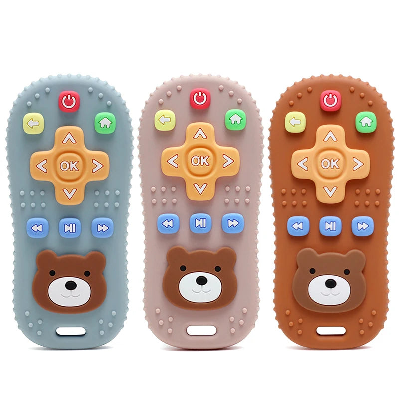 Baby Teethers Remote Control Shape Silicone Molar Chewing Toys Silicone Teething Toys Infant Baby Gifts Newborn Accessories