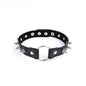 Sexy PU Leather Choker Collar for Women Gothic Punk Spike Heart O-Ring Bell Bondage Slave Neck Strap BDSM Role Play Accessory