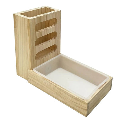 Wooden Rabbit Hay Feeder With Litter Box Bunny Premium And Reliable Helps Reduce Hay Waste And Keeps Habitat Clean