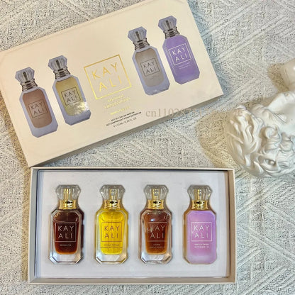 KAYALI 4x10ml Mini Perfume Set Vanilla Oud Floral Fruity Oriental Long Lasting Unisex Eau De Parfum Travel Gift Set Luxury