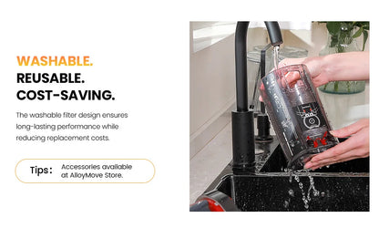 Erabros EV5 550W Cordless Vacuum Cleaner,70kPa Suction,80Mins Battery,LED Display,1.5L Dust Bin,Handheld Vacuum for Home Pet Car