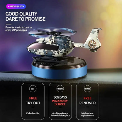 Car Solar Airplane Air Freshener Solar Helicopter Interior Accessories Trim Propeller Rotary Perfume Diffuser Deodorant
