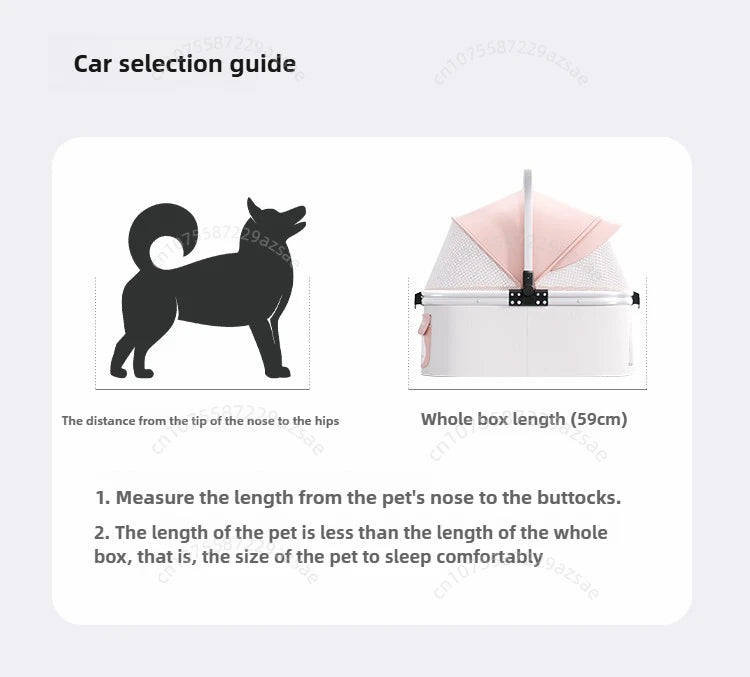 Lightweight Pet Stroller Dog-specific Travel Stroller Foldable High-view Pet Stroller Large Space Removable Carry Basket Cat Car