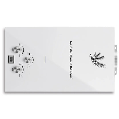 VEVOR Liquefied Petroleum Gas Water Heater 6L 8L 10L 12L 16L 18L Liquefied Petroleum Gas Propane Butane White Water Heater