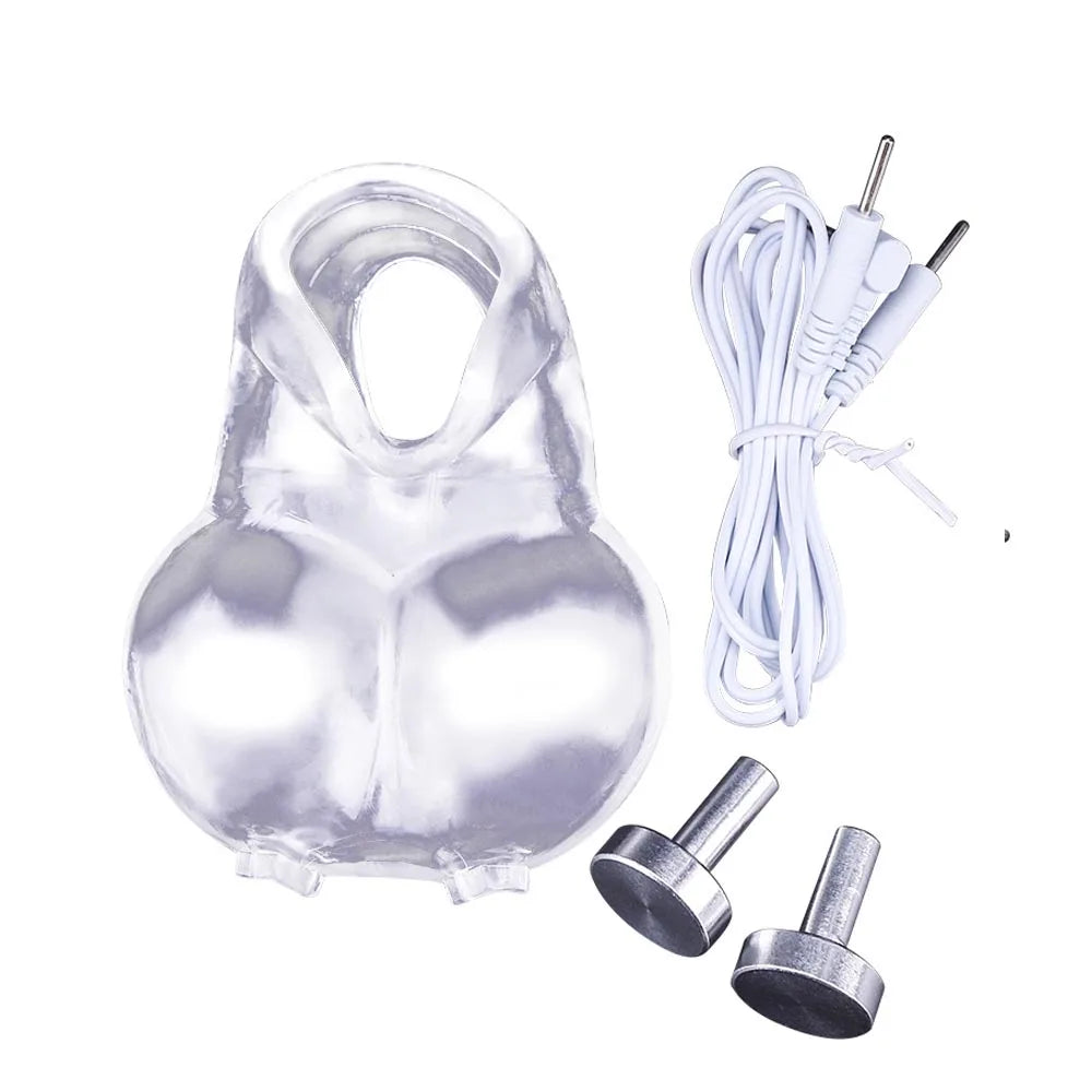Electric Shocker Anal Butt Plug,E stim Electrosex Penis Ring ,Nipple Electrostimulation Cockring Chastity Cage E-stim Bdsm Toys