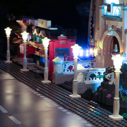 15pcs City Street Light Led (10 in 1 USB Powered) Building Block Lamp MOC Compatible with Bricks DIY 2039 11062