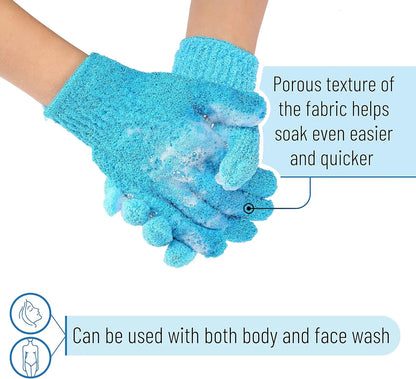 8/10 Pieces Exfoliating Bath Gloves Double Sided Bath Gloves for Beauty Spa Massage Skin Shower Scrubber Bathing Accessories