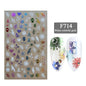 1PCS New Christmas Decorations 2023 New Year Nail Stickers Press on Nails Laser Snowflake Christmas Tree 3D Nail Decal