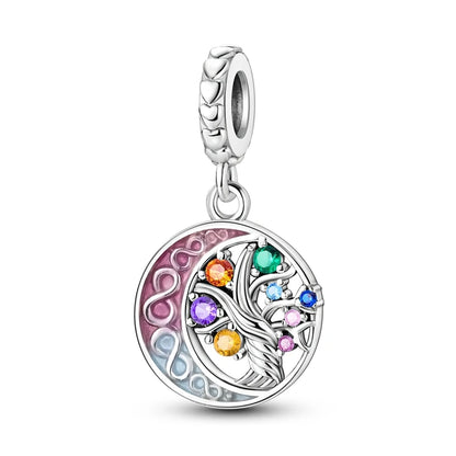 Original 925 Sterling Silver Charm Beads Clover Sunflower Tulip Carnation Pendant For Women Jewelry Fashion Gift