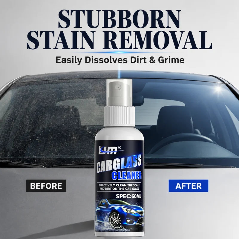 KJM Car Glass Cleaning Spray Windshield Heavy Stain Bug Scale Remover Deep Clean Foam Cleaner For Auto Rearview Mirror Window