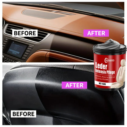 Car Plastic Parts Ceramic Coating Refurbishing Agent, Car Black Interior Dashboard Wax Repair and Polishing Paste, Whitening and