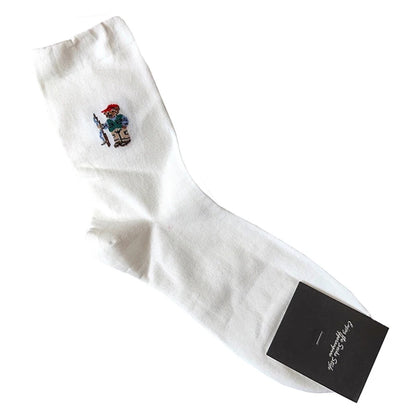 Good Quality Cartoon Gentleman Bear Men's Socks Cotton Harajuku Style Sport Boys Skateboard Novelty Breathable  Christmas Gifts