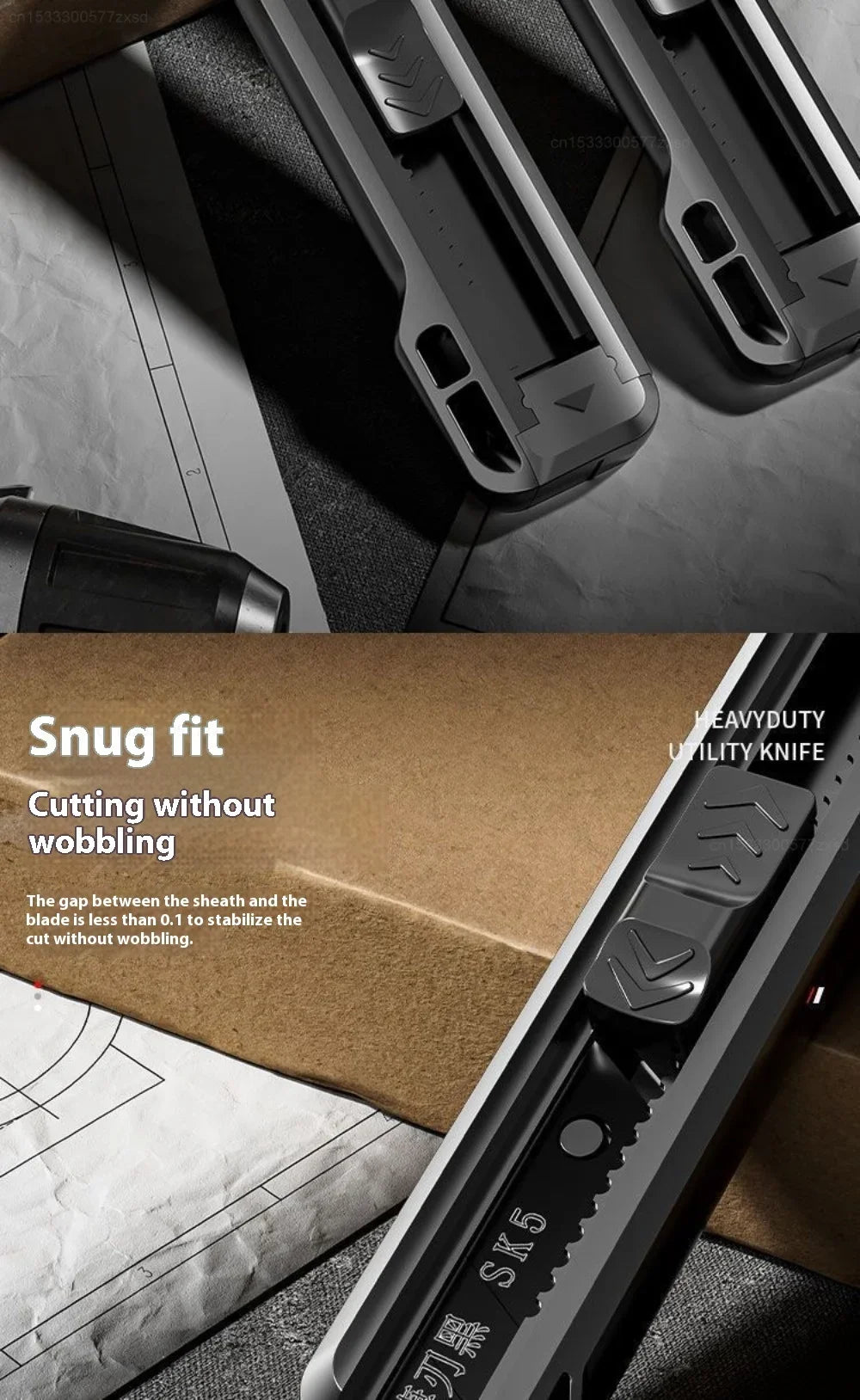 Heavy Duty Utility Knife Large Thickened Wallpaper Cutter Snap Off Cutter Blades Cutter Sharp Paper Cutting Knives Multi Purpose