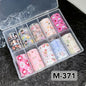 10 Rolls New Design Fresh Nail Foils for Transfer Paper Sticker Plaid Sliders Denim Nails Wraps DIY Bowknot Nail Art Decorations