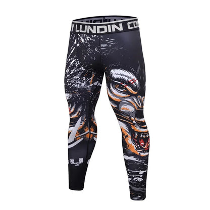 New Men Sports Jiu Jitsu BJJ Suit Gym Fitness Compression Clothes Running Jogging Sport Wear Exercise Workout Rashguard Tights
