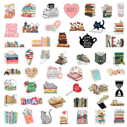 10/50/100pcs Mix Kawaii Smut Bookish Dark Romance Reading Book Stickers Aesthetic DIY Scrapbooking Notebook Laptop Phone Sticker