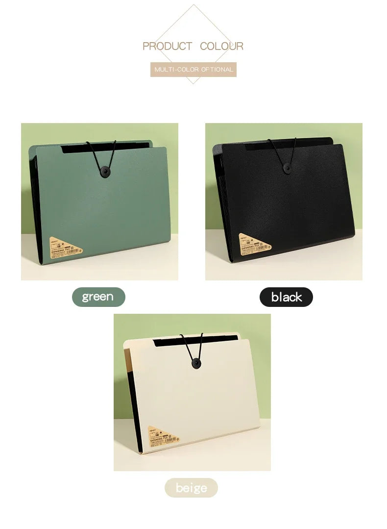 5 Layers A4 File Folder Storage Bag Test Paper Desktop Tool School Stationery Office Supplies