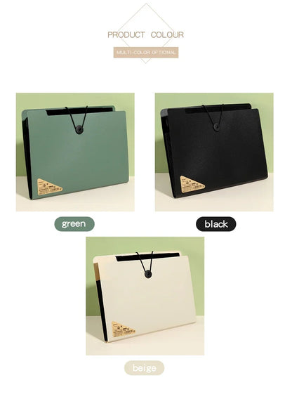 5 Layers A4 File Folder Storage Bag Test Paper Desktop Tool School Stationery Office Supplies