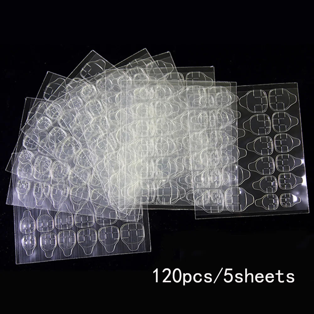 Double Side Nail Glue Sticker Adhesive Tabs for Fake Nails Supre Sticky Waterproof Breathable Nail Jelly Glue