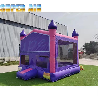 Kids outdoor inflatable jumping castle purple inflatable bounce house foe sale