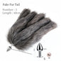 Sexy Multi Taile False Fox Tail with Separable Metal Butt Plug Anal Sex Toys for Couple BDSM Role Play Adult Products