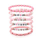 6pcs Korean Pop K-Pop Bracelet Set Multicolor Kpop Group Lettering Jewelry Durable Fan Accessory Concert Cosplay Birthday Gift