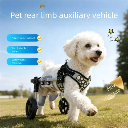 Pet Dog Wheelchair Cart Adjustable Pet Mobility Aid with Wheels Disabled Cat Dog Rehabilitation Walking Mobility Aid Pet Bracket