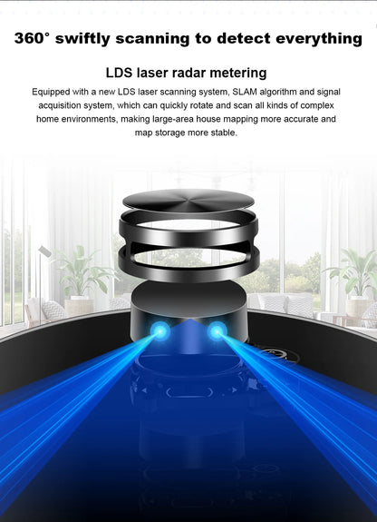 Robot Vacuum Cleaner Liectroux/LILIN X6,Laser System,Multiple-Floor Maps,Restricted Area Setting for Home Carpet Cleaning