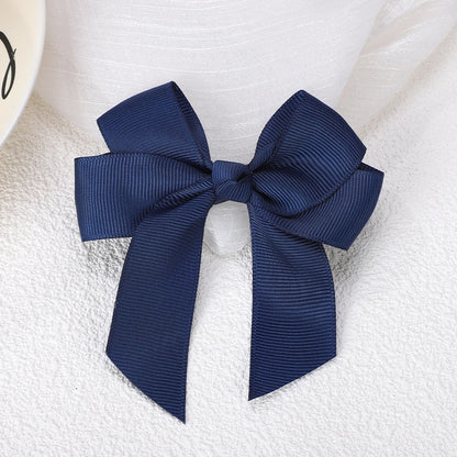 1pcs 3.6'' Solid Color Bowknot Hair Clips For Baby Girls Classic Bows Hairpins Cute Barrettes Headwear Kids Hair Accessories