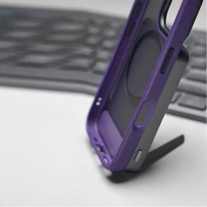 Invisible Folding Stand for Magsafe Magnetic Case For iPhone 17 Pro Max 17Pro Air Matte Skin Feel Wireless Charging Hard Cover