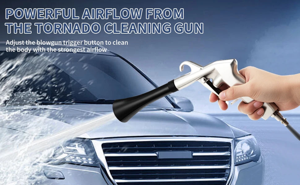 High Pressure Dust Blowing Gun Air Blow Car Wash Gun Efficient Dry Cleaning Gun Professional Car Interior Cleaning Tools