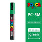 1pcs Japan UNI POSCA Markers PC-1M/3M/5M Acrylic Graffiti Pen Waterproof DIY Stackable Color Art Painting School Supplies