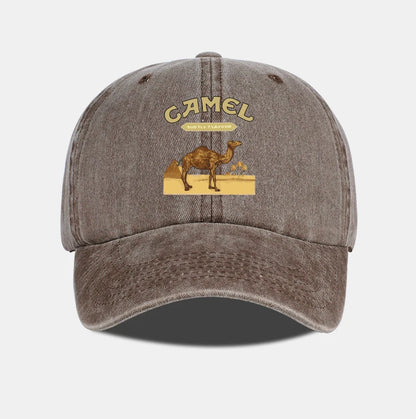 1-Piece Camel Print Baseball Cap Classic Minimalist Retro Style Breathable Soft Fabric Perfect for Work and Daily Wear Adjustabl