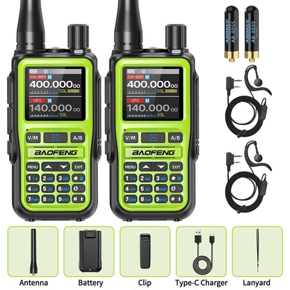 BAOFENG UV-5R Mini Walkie Talkie Multi Band Bluetooth Programming Wireless Copy Frequency 999CH Type-C Long Range Two Way Radio