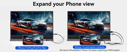 UPERFECT 2K 144Hz Gaming Monitor 16' Portable Display 100%sRGB W/HDMI USB C Screen For PS5 Steam Deck Switch XBOX Laptop PC
