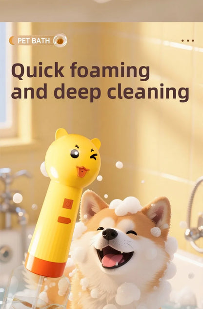 Pet Automatic Foam Dispenser 1:6 Dilution Scale Cat Dog Bath Bubble Maker One Touch Foaming Machine Pet Grooming Bath Supplies
